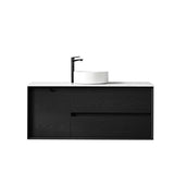 Byron 1200mm Black Oak Wall Hung Vanity with Ceramic Top — detail 6
