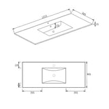 Byron 1200mm Natural Oak Wall Hung Vanity with Ceramic Top — detail 4