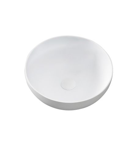 London Solid Surface 390x390x145 Matte White Basin NF — detail 2