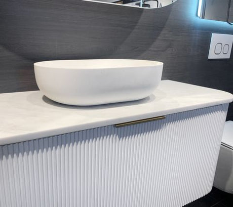 Portofino Solid Surface 500x345x140 Matte White Basin NF — detail 4
