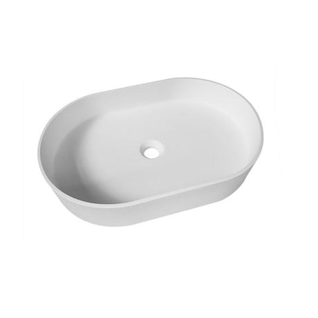 Noosa Solid Surface 585x385x110 Matte White Basin NF — detail 2