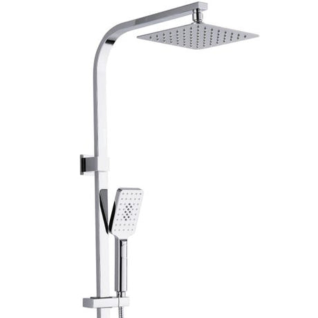 Taran 200mm Chrome Twin Shower On Rail Bottom Inlet Square — detail 2