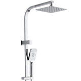 Taran 250mm Chrome Twin Shower On Rail Top Inlet Square — detail 2