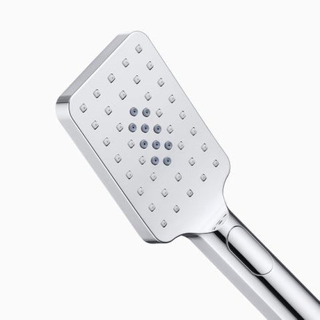 Taran 250mm Chrome Twin Shower On Rail Top Inlet Square — detail 4