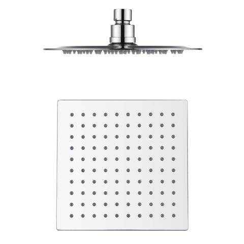 Taran 250mm Chrome Twin Shower On Rail Top Inlet Square — detail 5