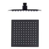 Taran 250mm Matte Black Twin Shower On Rail Top Inlet Square — detail 3