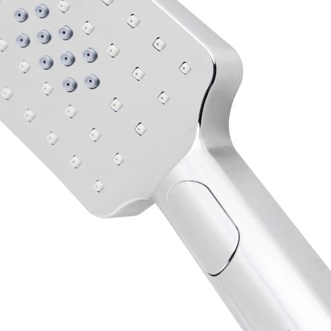 Taran 200mm Chrome Twin Shower Half Rail Top Inlet Square — detail 5