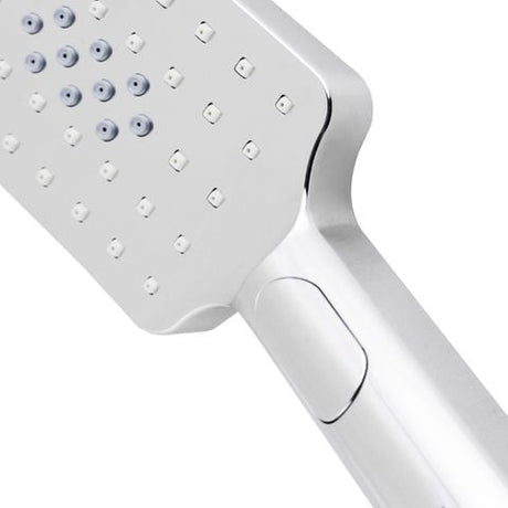 Taran 200mm Chrome Twin Shower Half Rail Top Inlet Square — detail 5