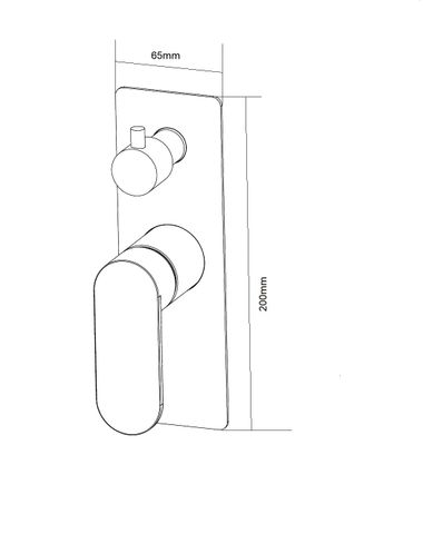 Vetto Diverter Shower Mixer Gun Metal — detail 2