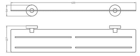 Rondo 600mm Metal Shelf 3mm Thickness — detail 2