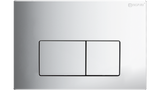 R&T Dual Flush Plate Curve Square Chrome