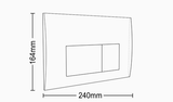 R&T Dual Flush Plate Curve Square Chrome — detail 2
