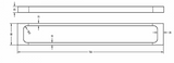Taran 750mm Chrome Single Towel Rail — detail 2