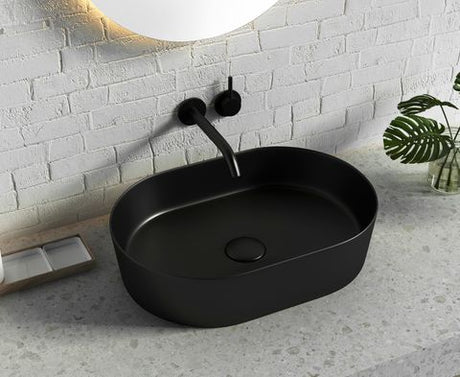Quay Oval 500x330x120 Matte Black Basin — detail 2