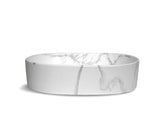 Quay Oval 500x330x120 Matte Carrara Basin — detail 2