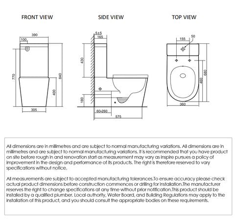 Alzano Rimless Toilet Suite Thick Seat / R&T Cistern — detail 2