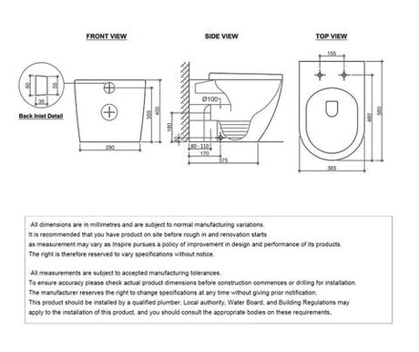 Voghera Toilet Package - WF Pan, R&T Alpha Cistern, Std Seat (Button Sold Separately) — detail 2