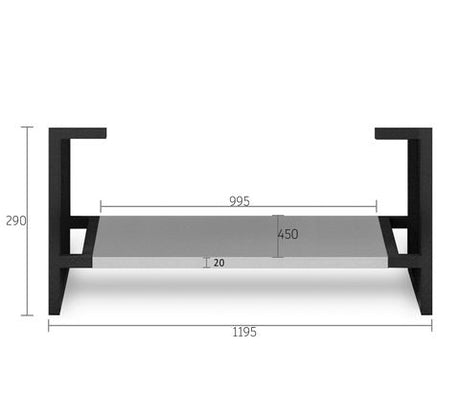 Leg Boston 1200X450 Matte Light Grey — detail 2