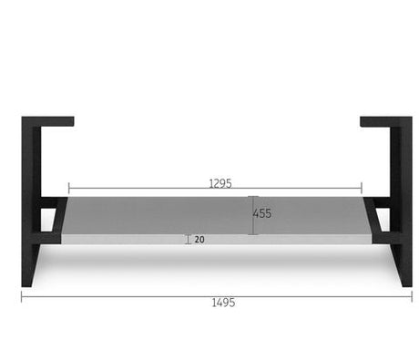 Leg Boston 1500X450 Matte Light Grey — detail 2