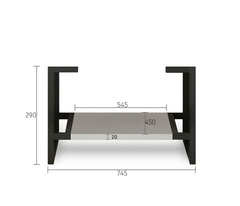 Leg Boston 750X450 Matte Grey — detail 2