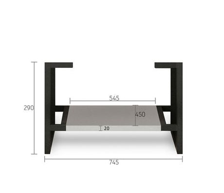 Leg Boston 750X450 Matte Grey — detail 2