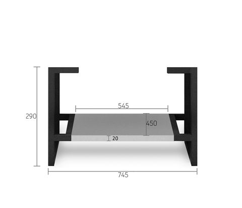 Leg Boston 750X450 Matte Light Grey — detail 2