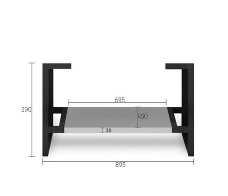 Leg Boston 900X450 Matte Grey — detail 2