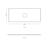 Marlo 1200mm Matte Black Wall Hung Vanity with Empire Black Top NTH — detail 2