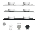 Marlo 1500mm Matte Black Wall Hung Vanity with Mont Blanc Top 12TH — detail 2