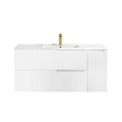 Noosa 1200mm Satin White Wall Hung Vanity with Ceramic Top