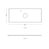 Noosa 1200mm Satin White Wall Hung Vanity with Empire Black Top 10TH — detail 3