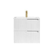 Noosa 600mm Satin White Wall Hung Vanity with Ceramic Top