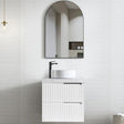 Noosa 600mm Satin White Wall Hung Vanity with Mont Blanc 60mm Top 10TH