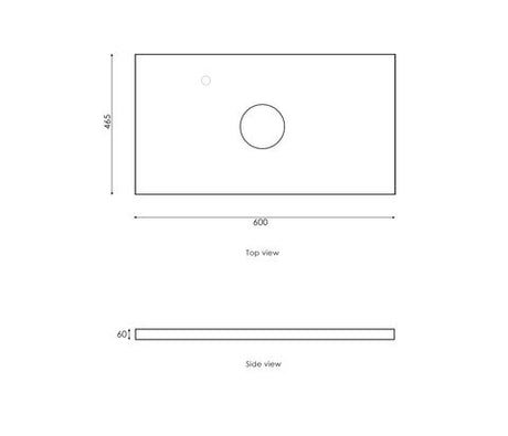 Noosa 600mm Satin White Wall Hung Vanity with Mont Blanc 60mm Top 10TH — detail 5