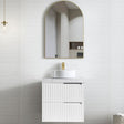 Noosa 600mm Satin White Wall Hung Vanity with Mont Blanc 60mm Top 12TH