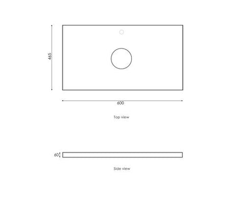 Noosa 600mm Satin White Wall Hung Vanity with Mont Blanc 60mm Top 12TH — detail 5