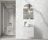 Noosa 600mm Satin White Wall Hung Vanity with Mont Blanc Top 10TH — detail 6