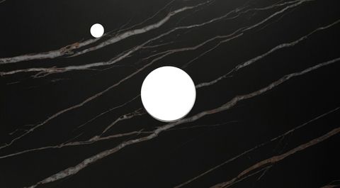 Noosa 600mm Satin White Wall Hung Vanity with Empire Black Top 10TH — detail 2