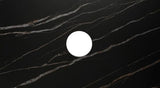 Noosa 600mm Satin White Wall Hung Vanity with Empire Black Top NTH — detail 2