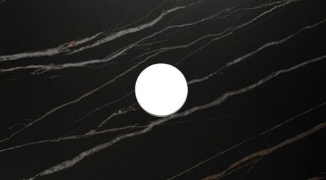 Noosa 600mm Satin White Wall Hung Vanity with Empire Black Top NTH — detail 2