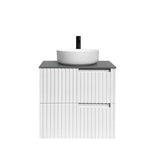 Noosa 600mm Satin White Wall Hung Vanity with Amani Grey Top 12TH — detail 5