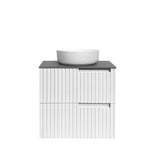 Noosa 600mm Satin White Wall Hung Vanity with Amani Grey Top NTH — detail 5