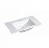 Noosa 750mm Satin White Wall Hung Vanity with Ceramic Top — detail 2