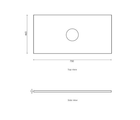 Noosa 750mm Satin White Wall Hung Vanity with Amani Grey Top NTH — detail 2