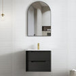 Byron 600mm Black Oak Wall Hung Vanity with Ceramic Top