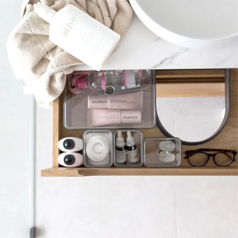 Byron 750mm Natural Oak Wall Hung Vanity with Mont Blanc 60mm Top 12TH — detail 2