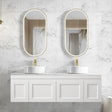 Hampton Mark II 1500mm Satin White Wall Hung Vanity with Mont Blanc Top 12TH