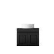 Hampton Mark II 600mm Satin Black Wall Hung Vanity with Empire Black Top NTH