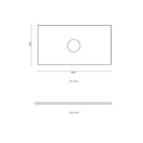 Hampton Mark II 600mm Satin Black Wall Hung Vanity with Empire Black Top NTH — detail 2