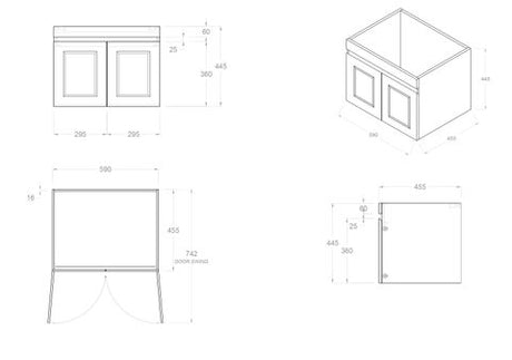 Hampton Mark II 600mm Satin Black Wall Hung Vanity with Amani Grey Top 10TH — detail 2